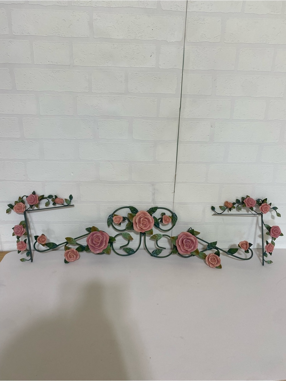Door Frame accent decor Roses Shabby chic Vintage cottage
